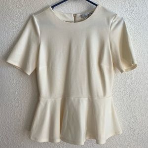 Cream peplum top